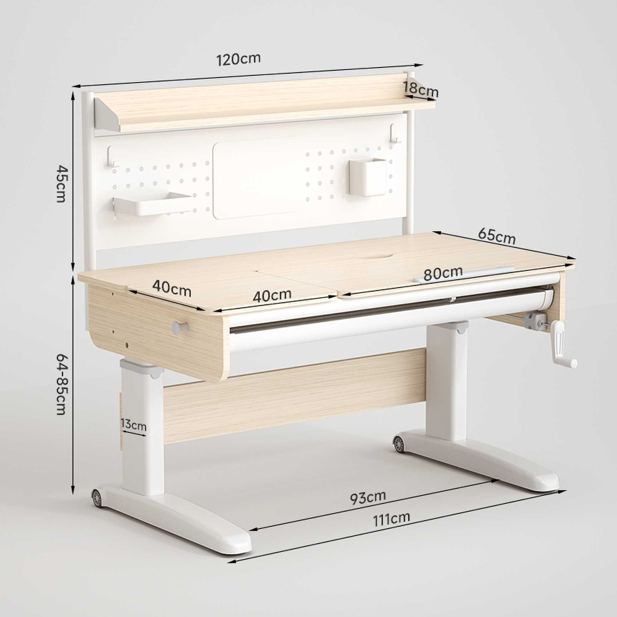 Mesa de estudo ergonômica ajustável para crianças grandes