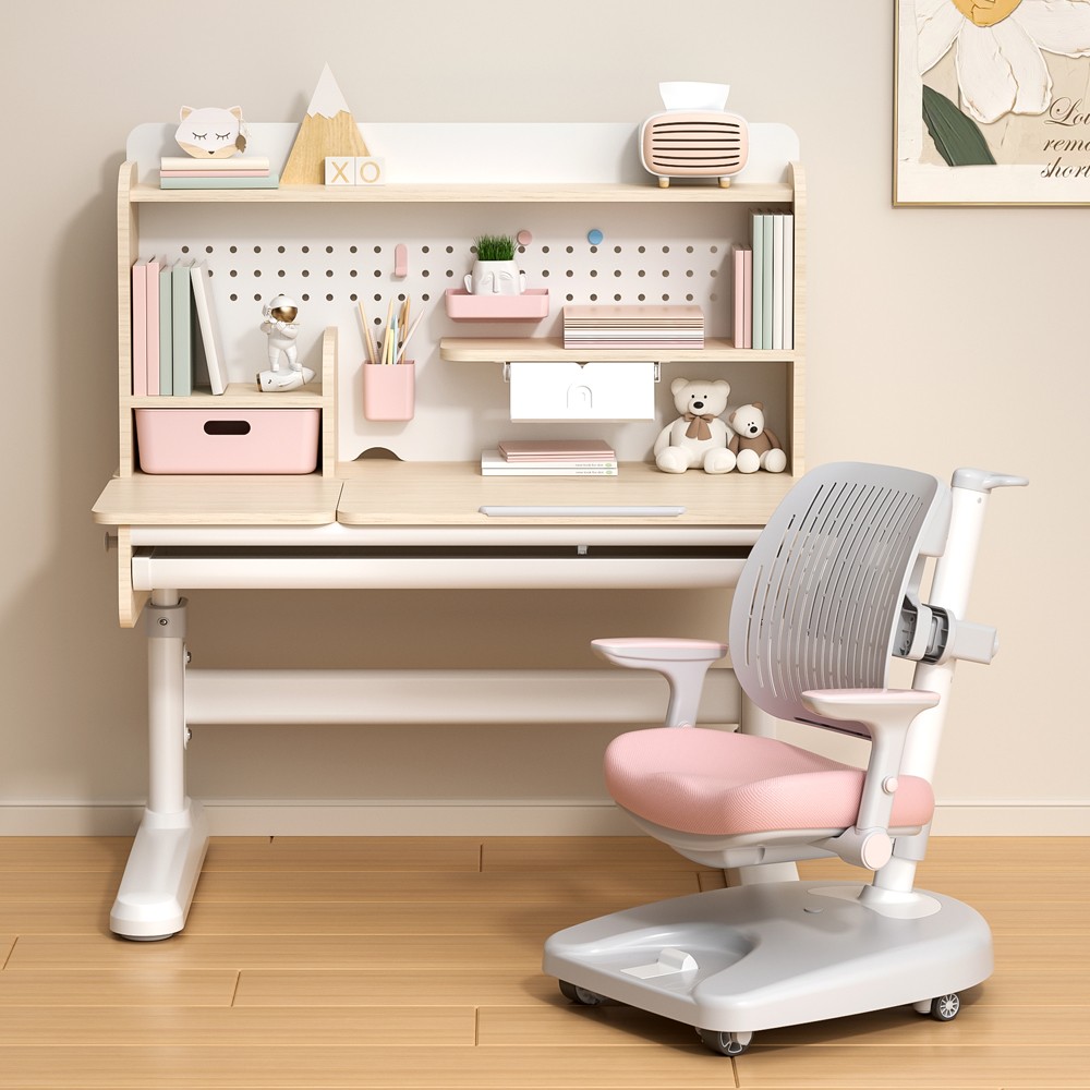 kids reading desk with shelf