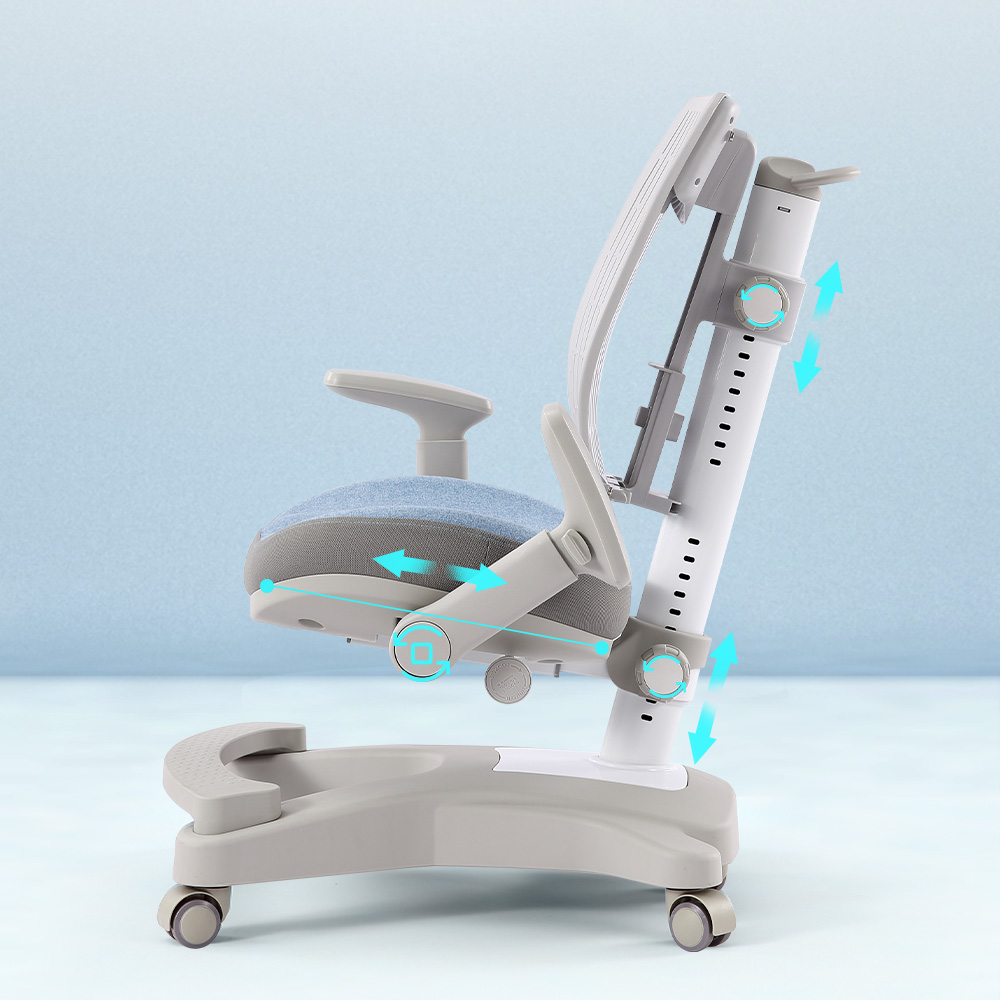 Cadeira ergonômica confortável moderna para estudo doméstico de crianças