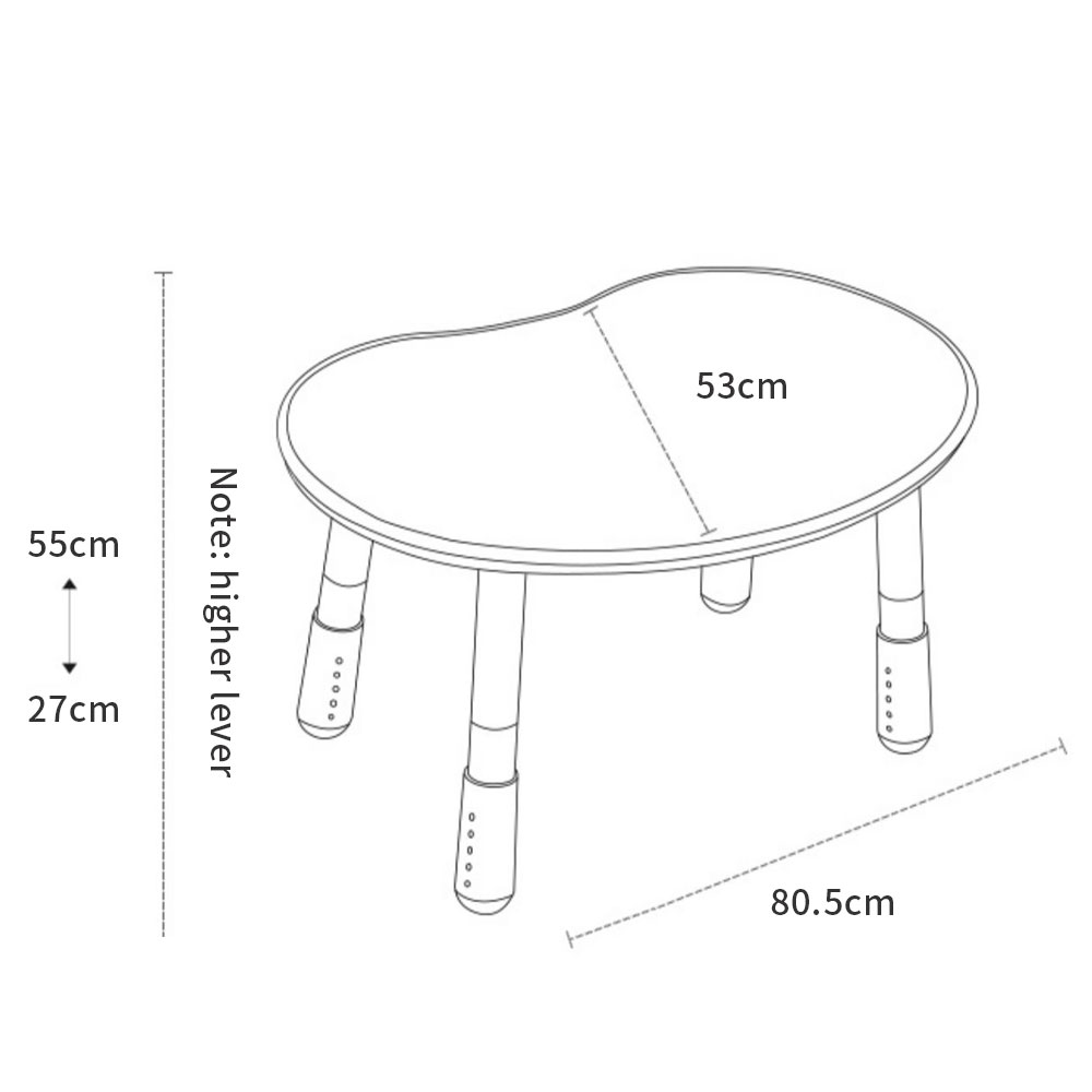 Preschool Kindergarten Children Adjustable Table