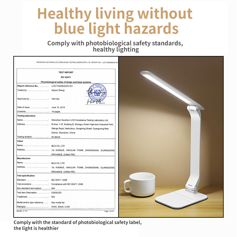 Lâmpada de estudo inteligente LED com escurecimento por toque portátil que cuida dos olhos