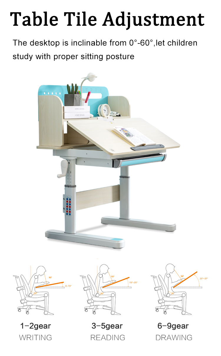 smart children study desk and chair