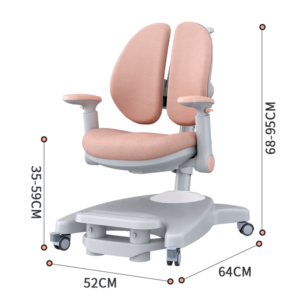 Cadeira de estudo infantil ergonômica anti-corcunda ajustável em altura