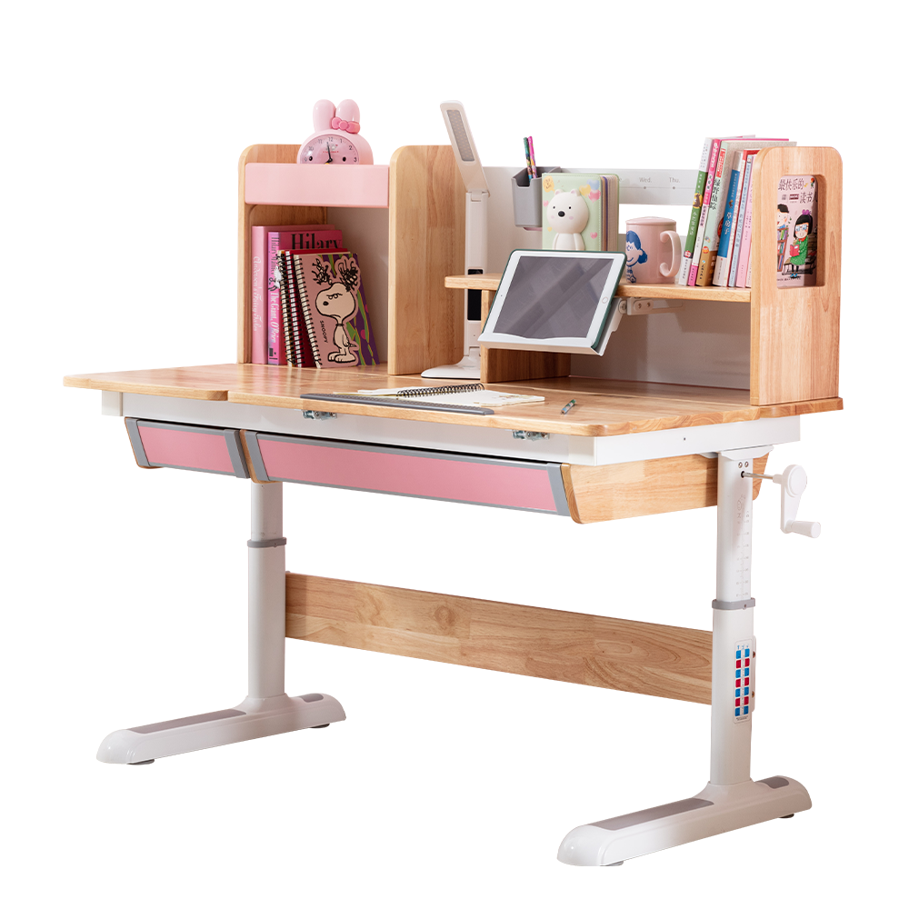 Mesa de lectura elegante ergonómica de madera ajustable en altura para niños