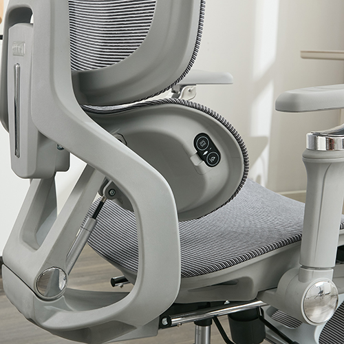 Cadeira de escritório moderna em malha com módulo de massagem lombar