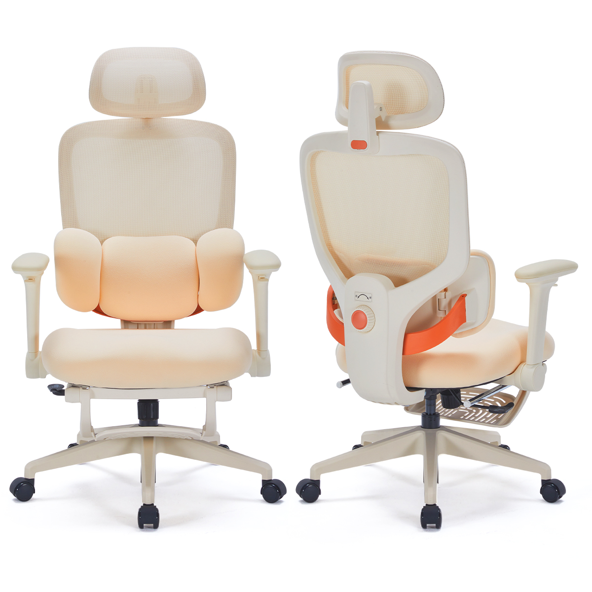 Scaun de birou ergonomic pentru femei YX-977 cu suport lombar extensibil