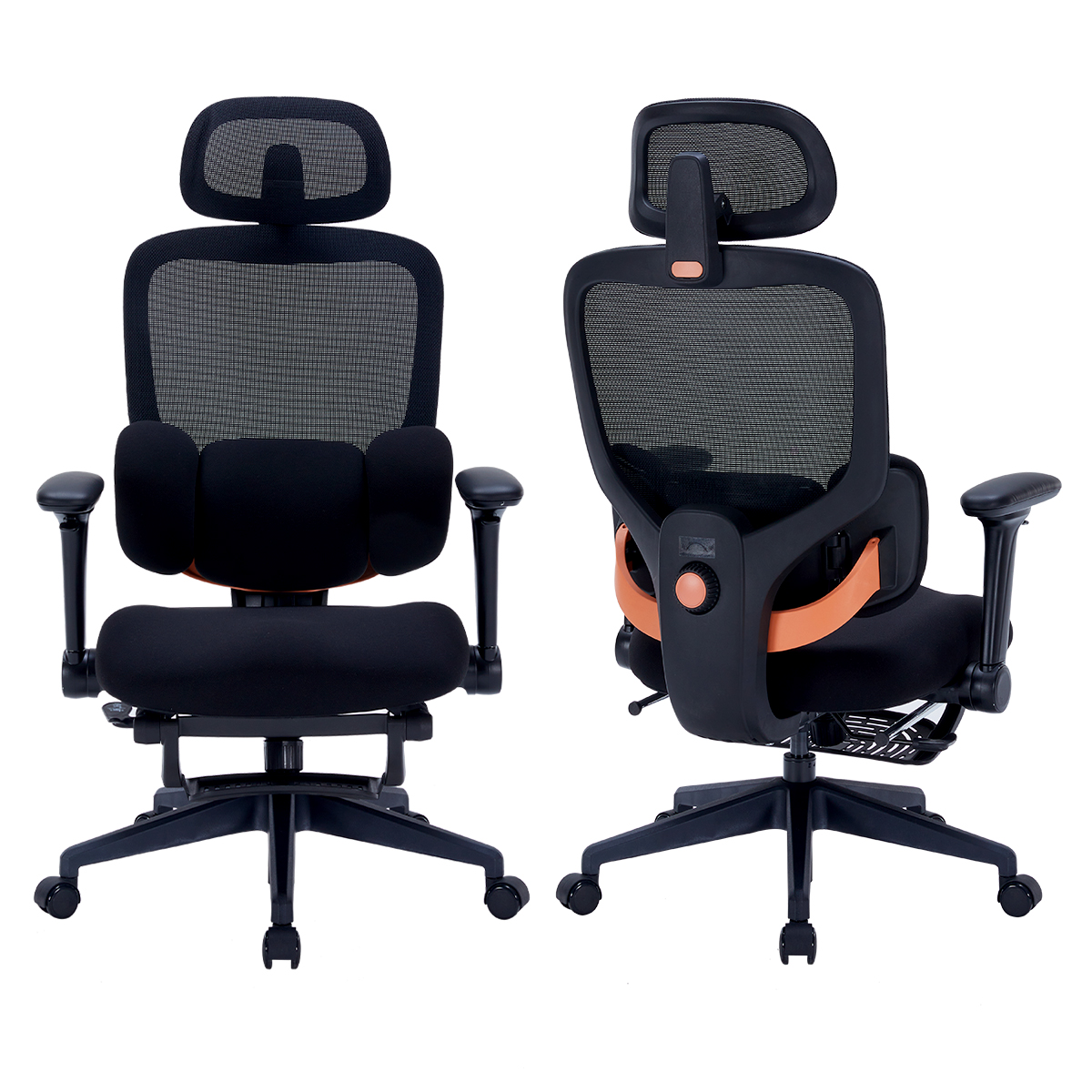 Scaun de birou ergonomic pentru femei YX-977 cu suport lombar extensibil