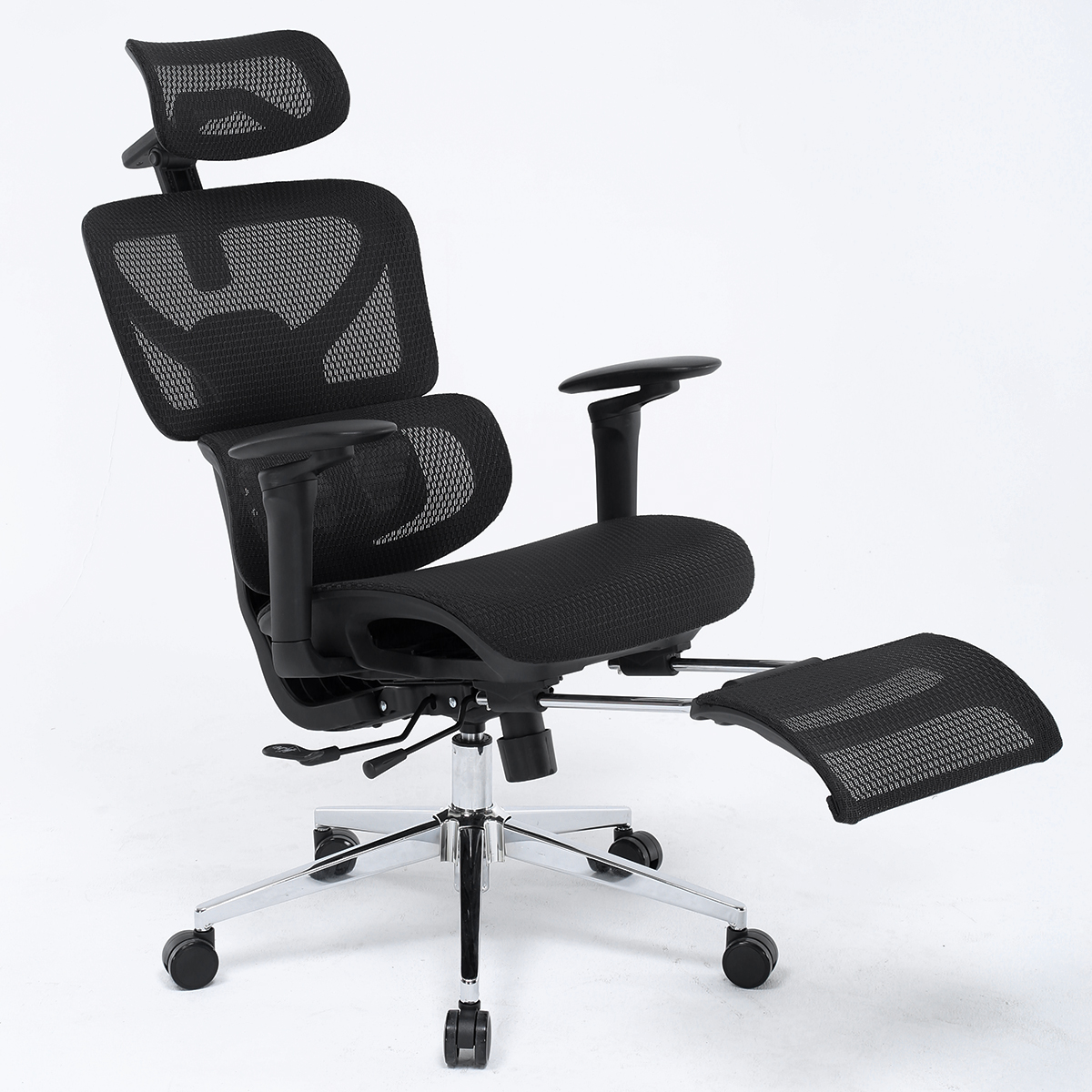 Silla de oficina con soporte lumbar y masaje eléctrico U-200 con reposabrazos 5D