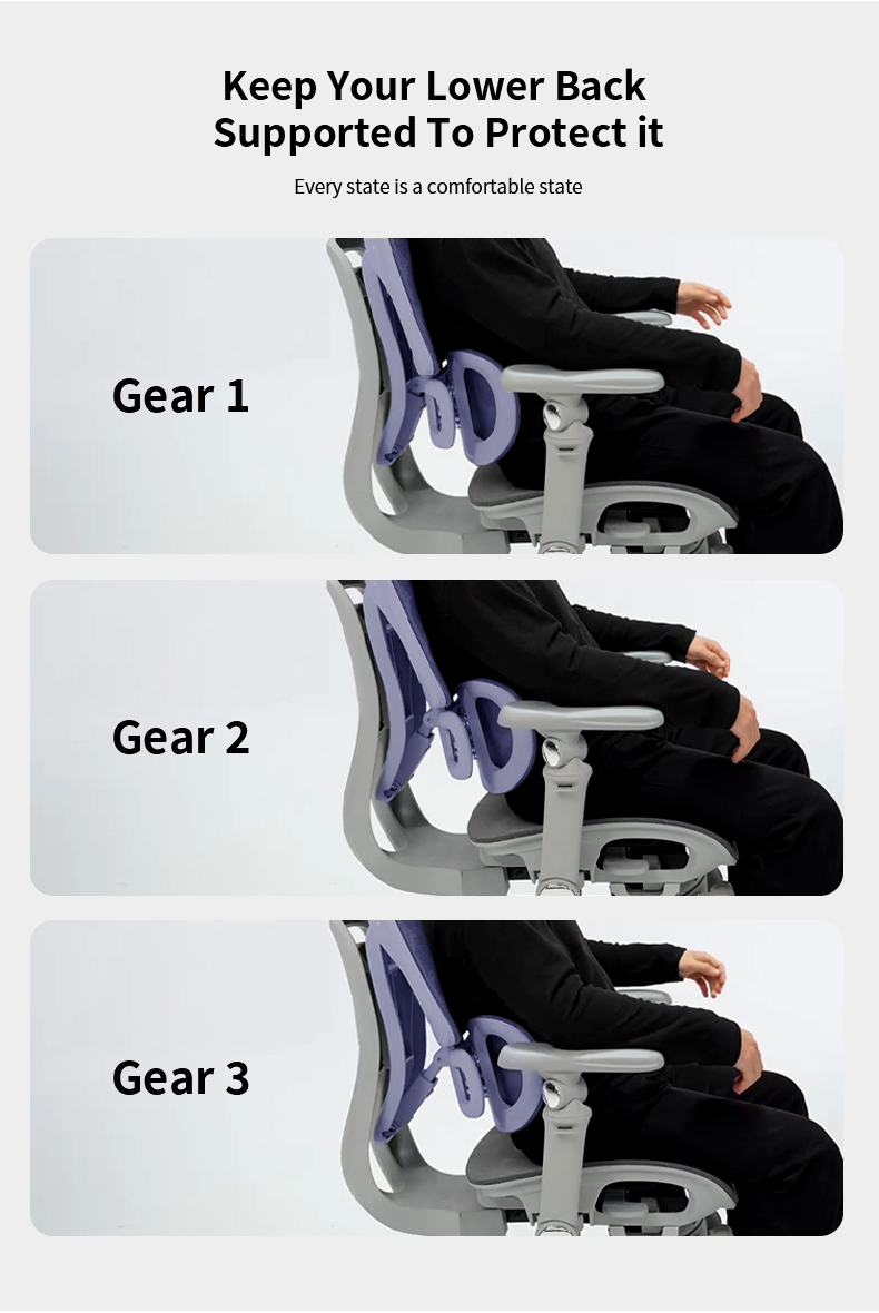 High back task chair