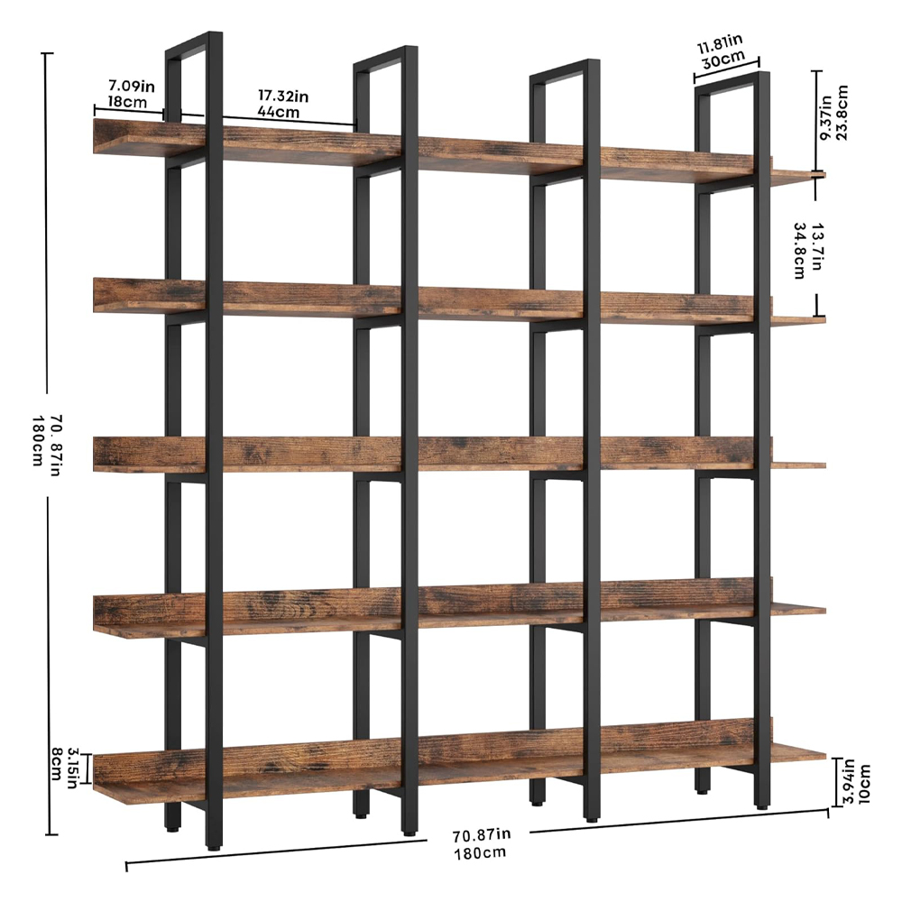 Wood Corner Shelf Rack Units For Living Room Standing Display