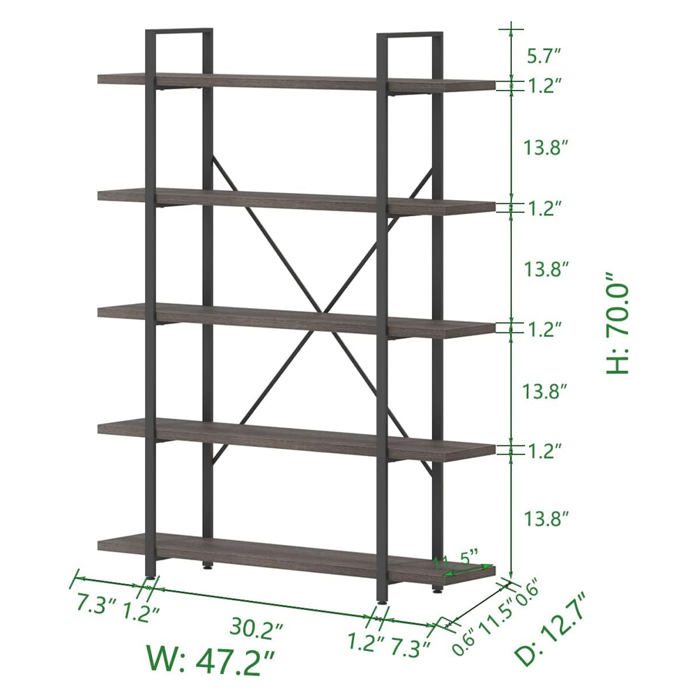 Wood Living Room Display Rack Storage Shelf Stand