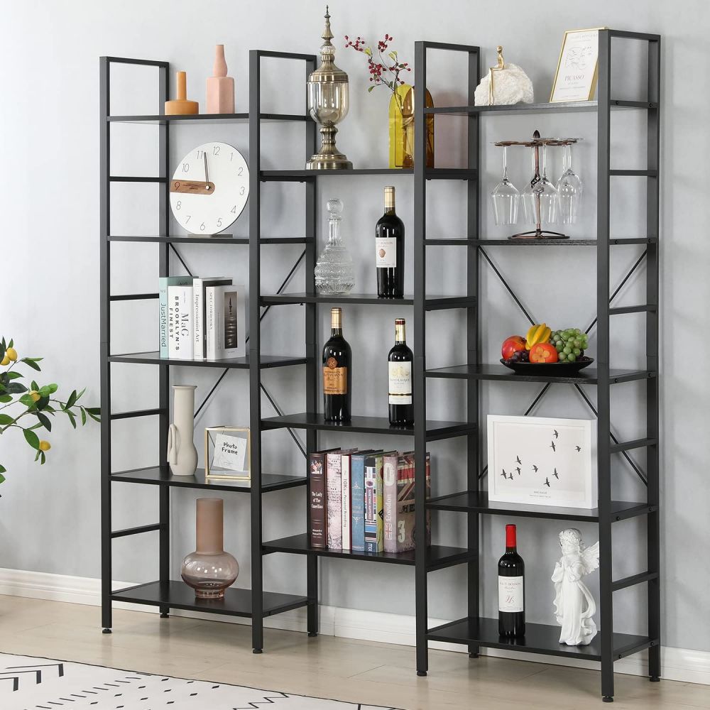 Living Room Wooden Metal Corner Display Shelf Storage Rack