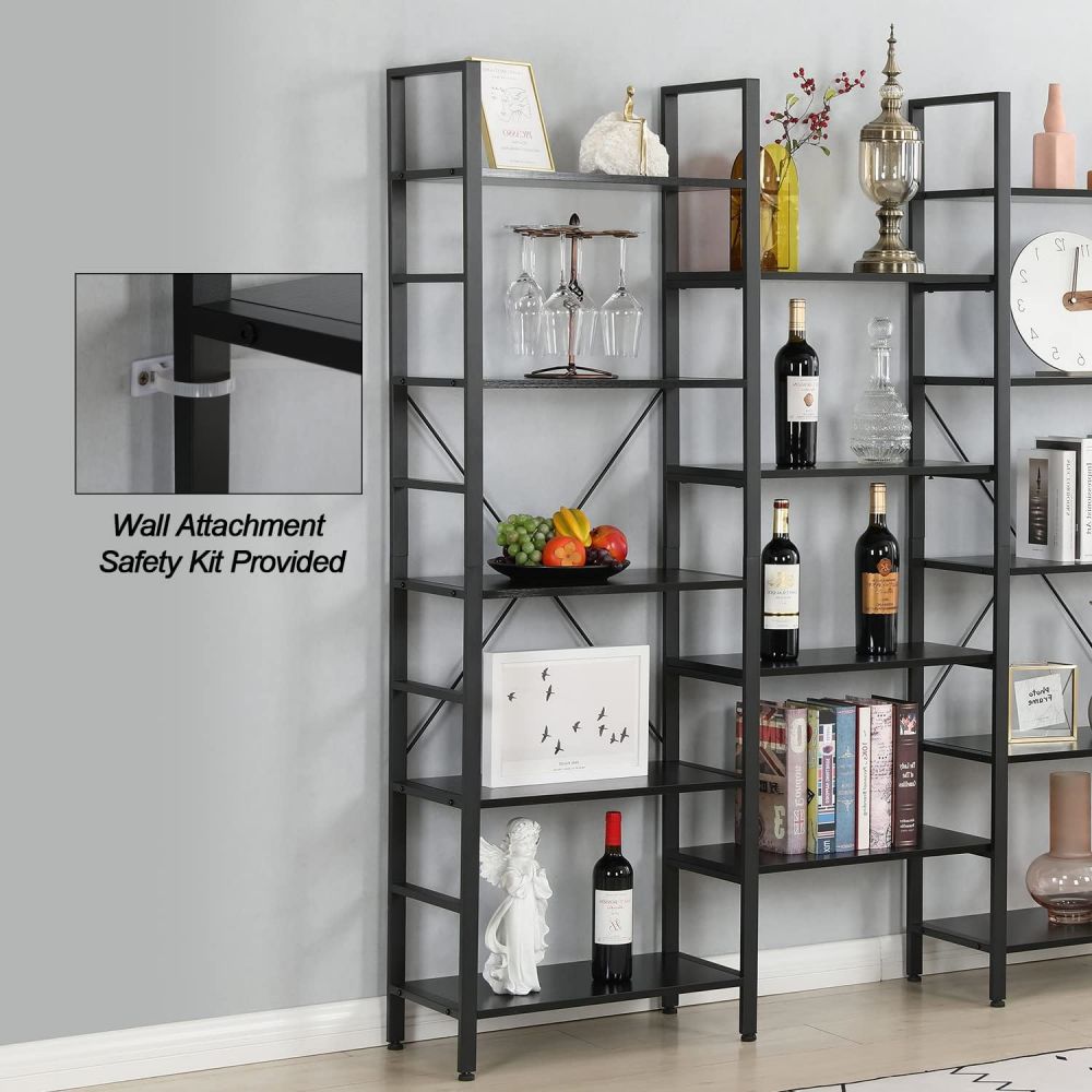 wooden storage shelf metal