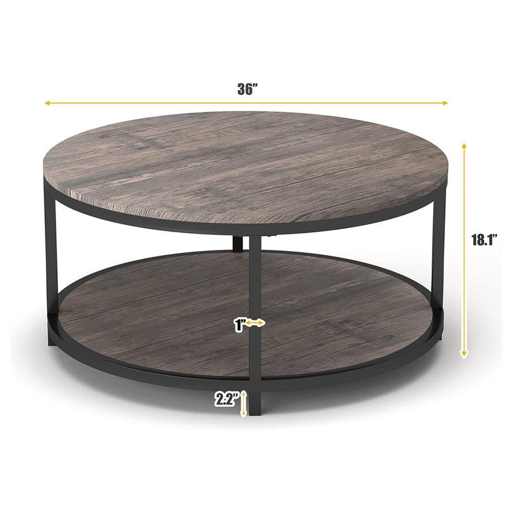 round metal coffee table