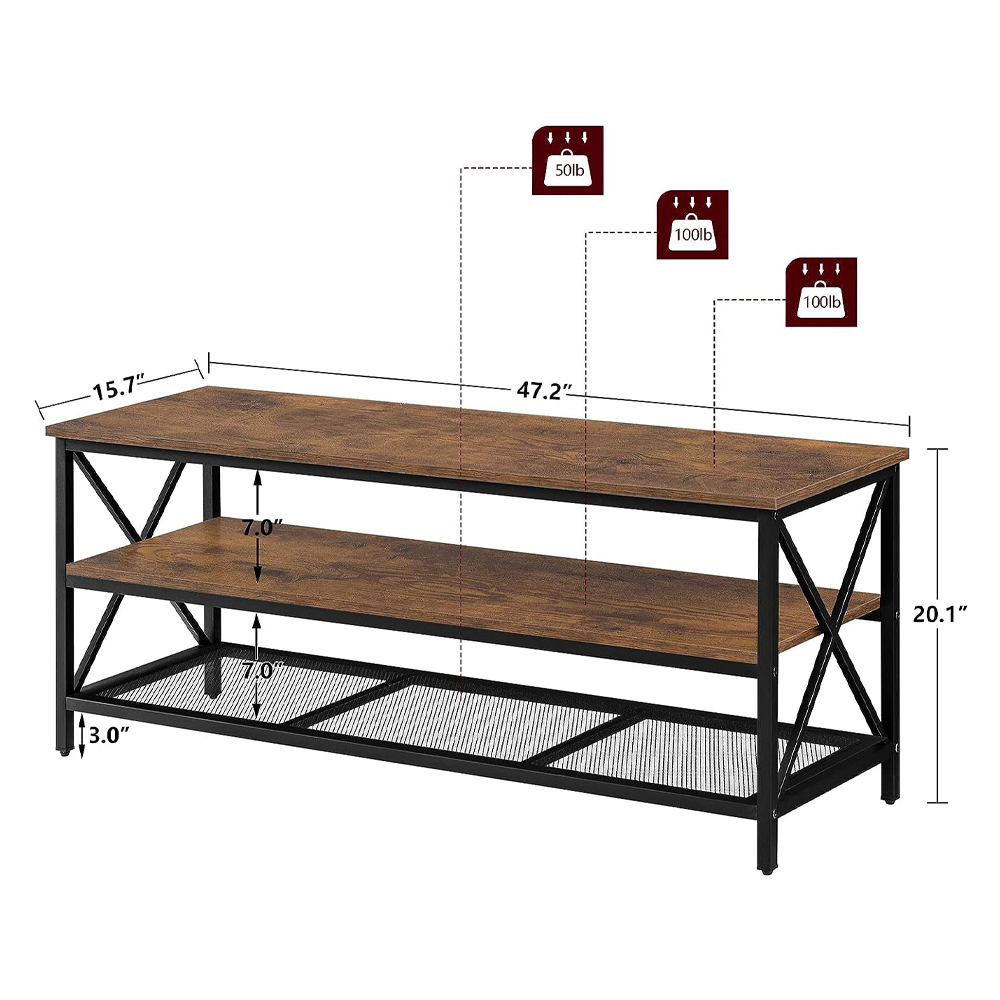 Living Room Wood Long TV Stand Console Table