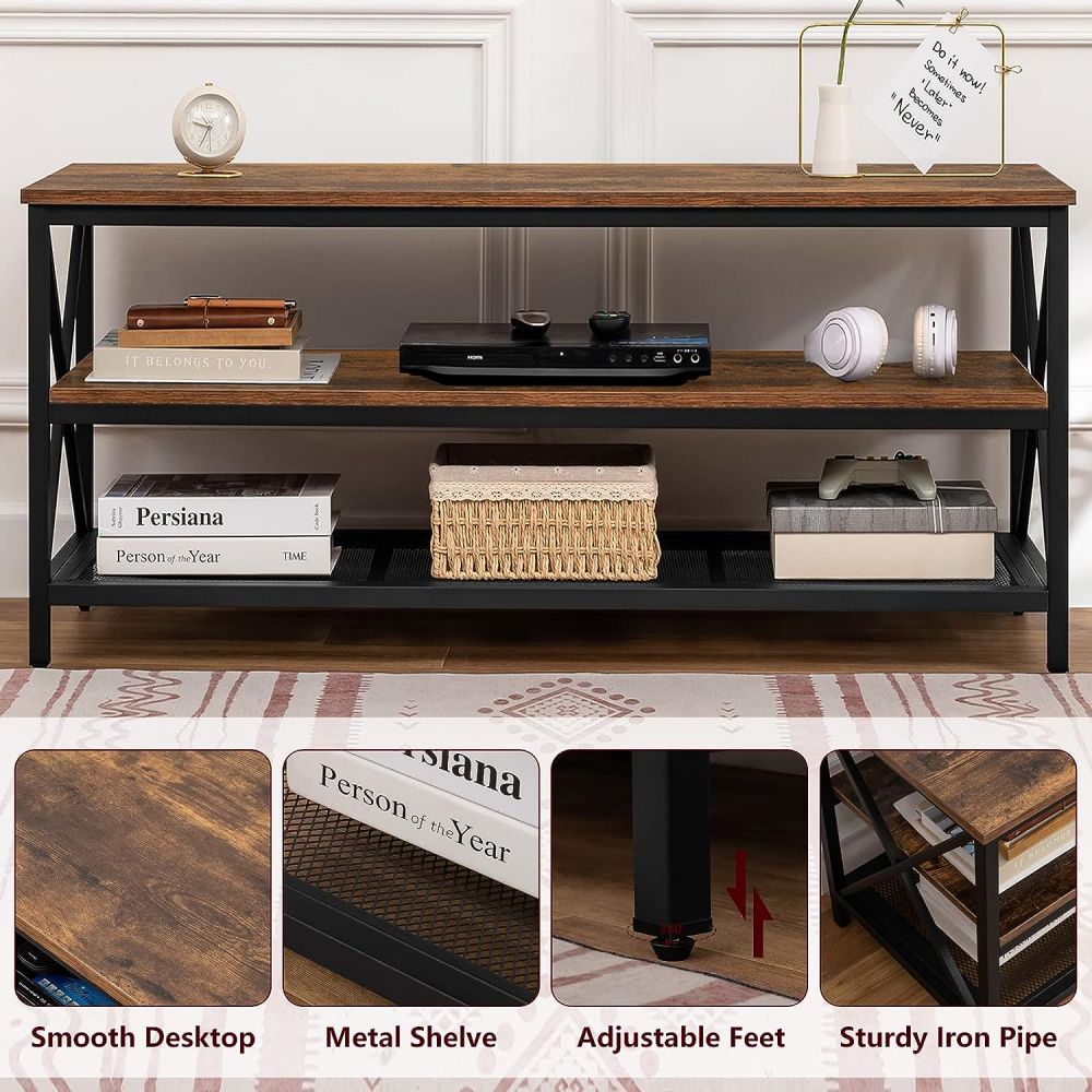 Living Room Wood Long TV Stand Console Table