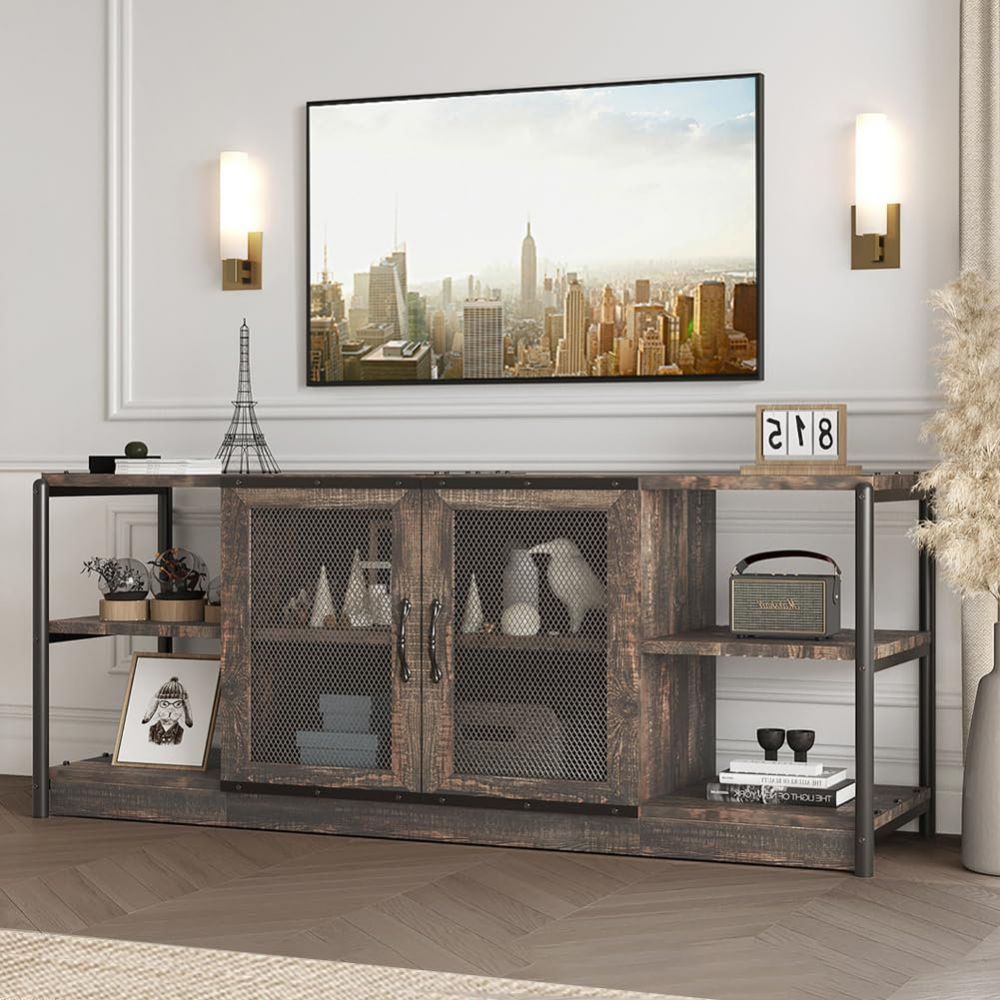 Modern Corner TV Stand Unit Cabinet With Storage For Living Room