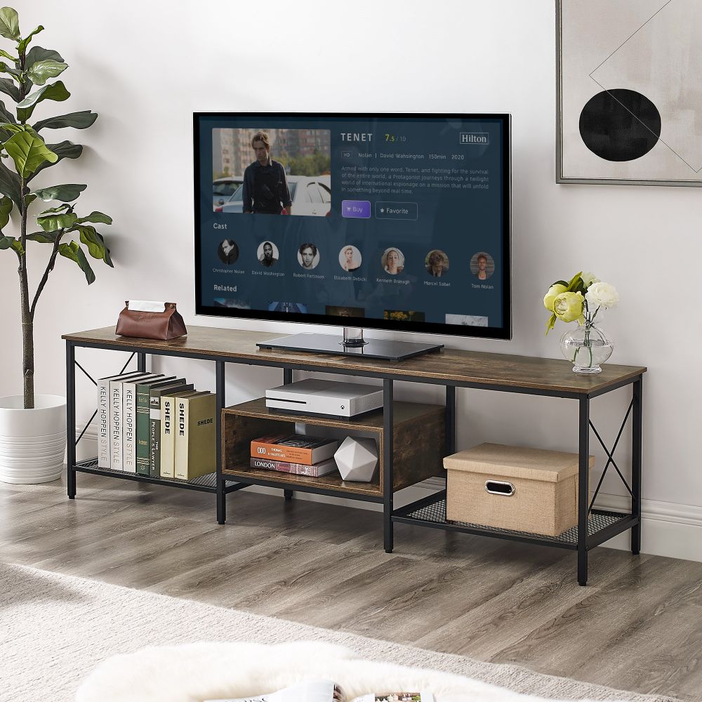 Wooden Tv Stand Cabinet Unit With Drawers For Living Room