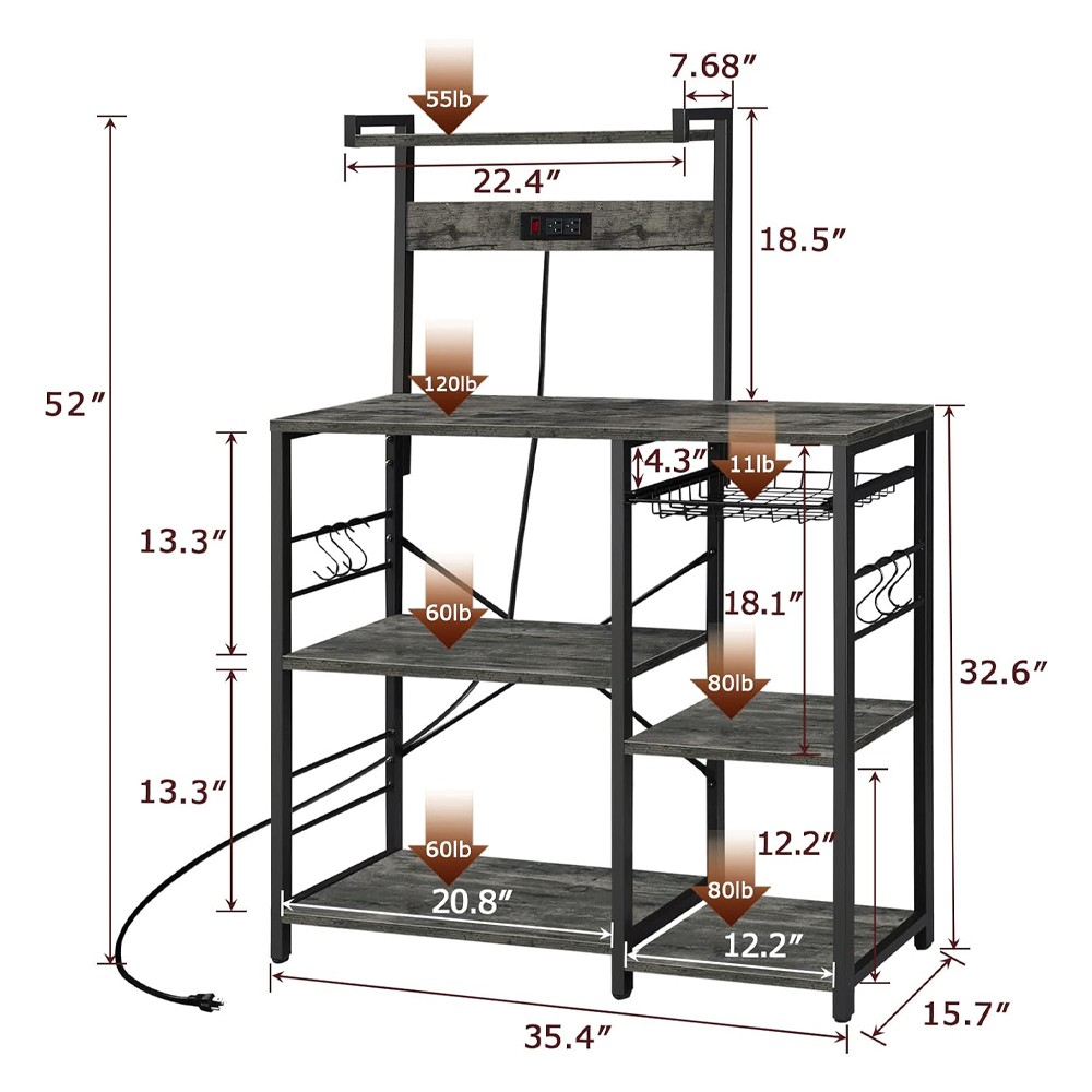 sturdy bakers rack