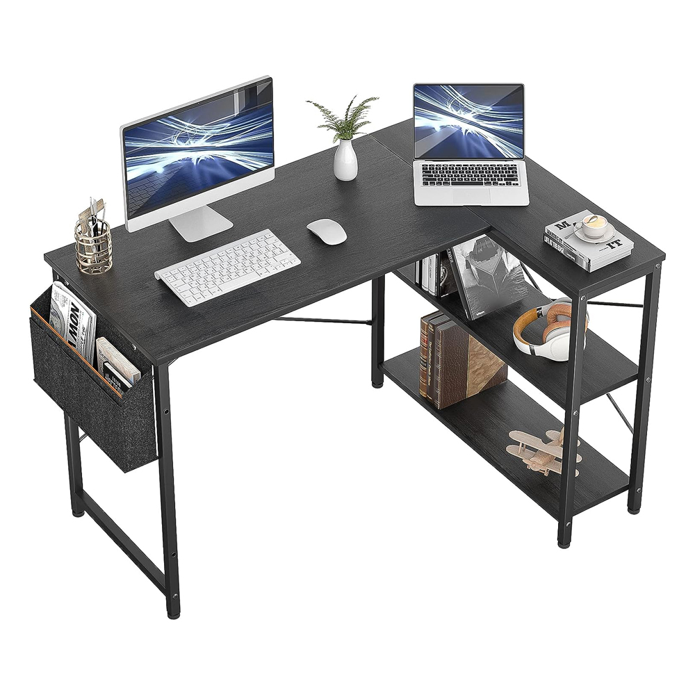 Home Office Wood L Shaped PC Workstation Computer Table