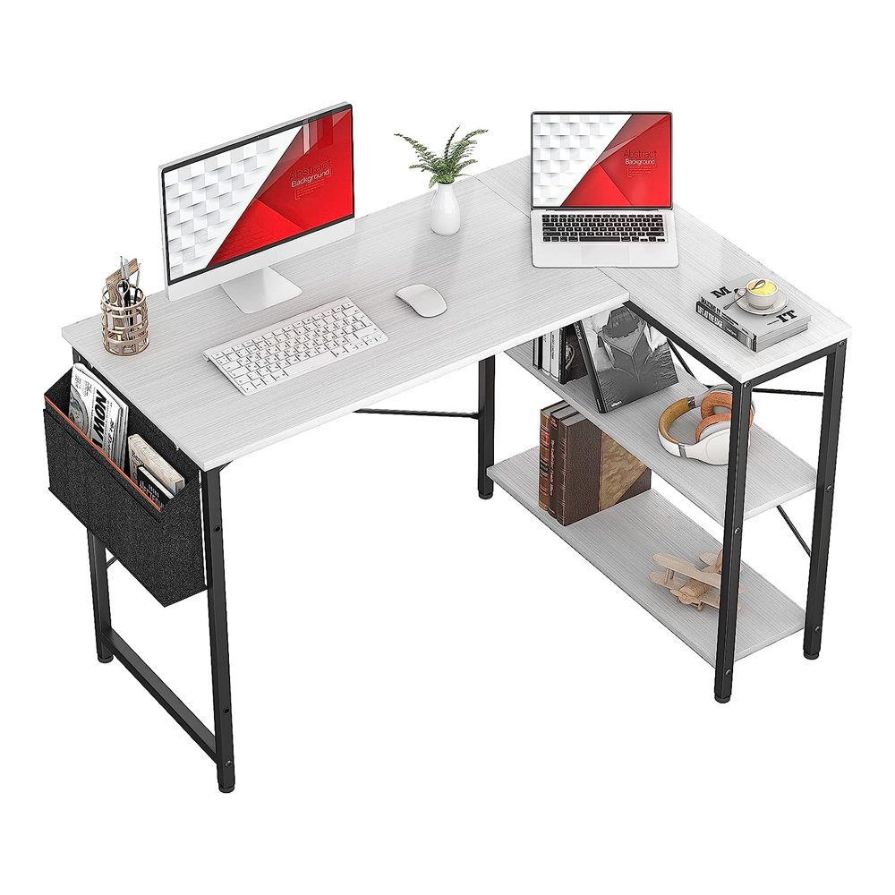 Home Office Wood L Shaped PC Workstation Computer Table