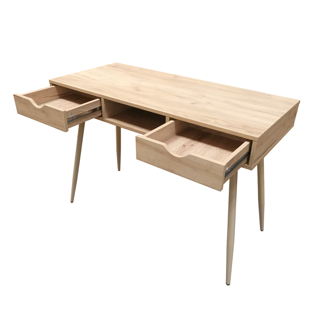 Modernong Home Office Wood Malaking Computer Desk na May Mga Istante