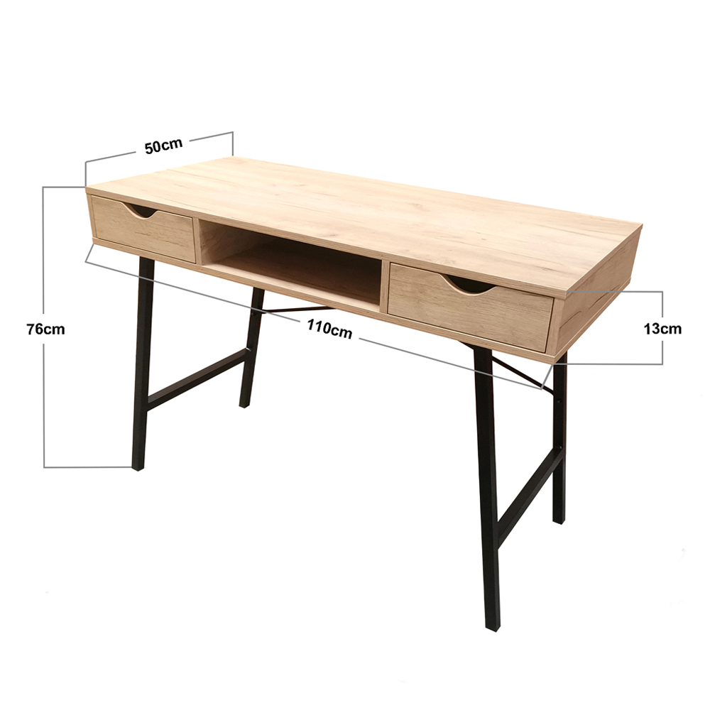 Industrial Large Narrow PC Computer Desk For Home Office