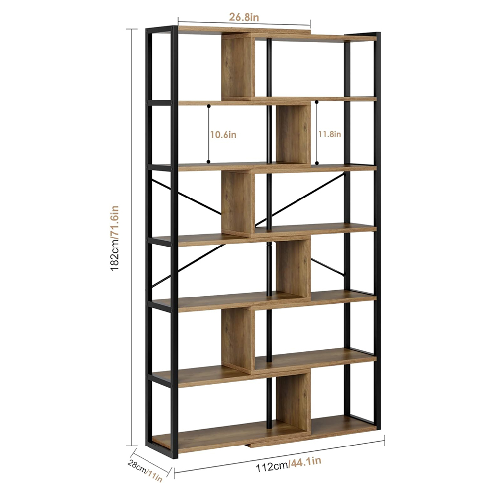 Caisse ouverte en bois moderne de livre d'échelle d'étagère pour le bureau à la maison