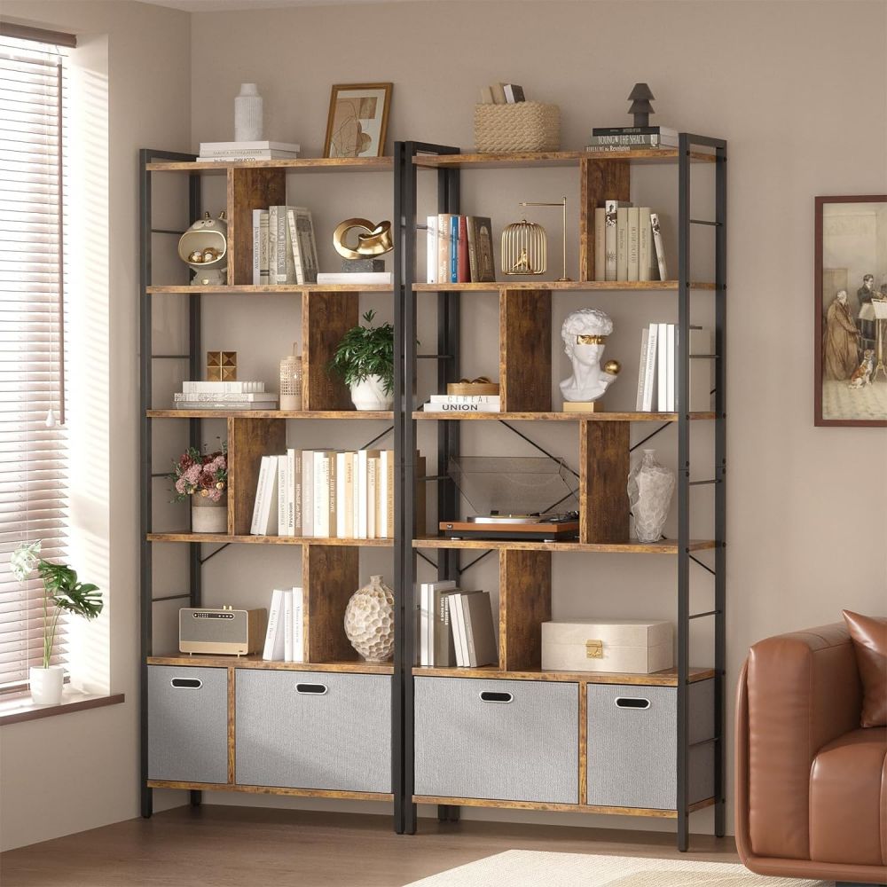 tall bookshelf with storage