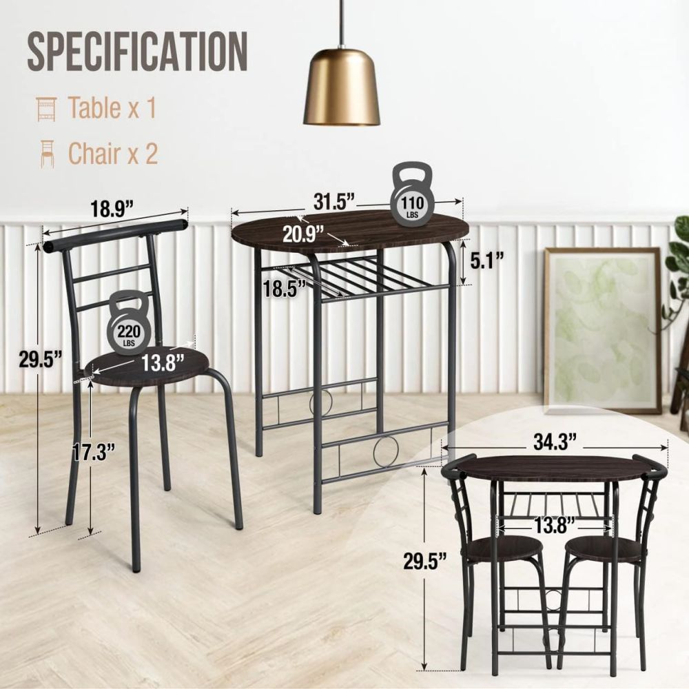 Modern Small Narrow Oval Dining Room Table And Chairs Set