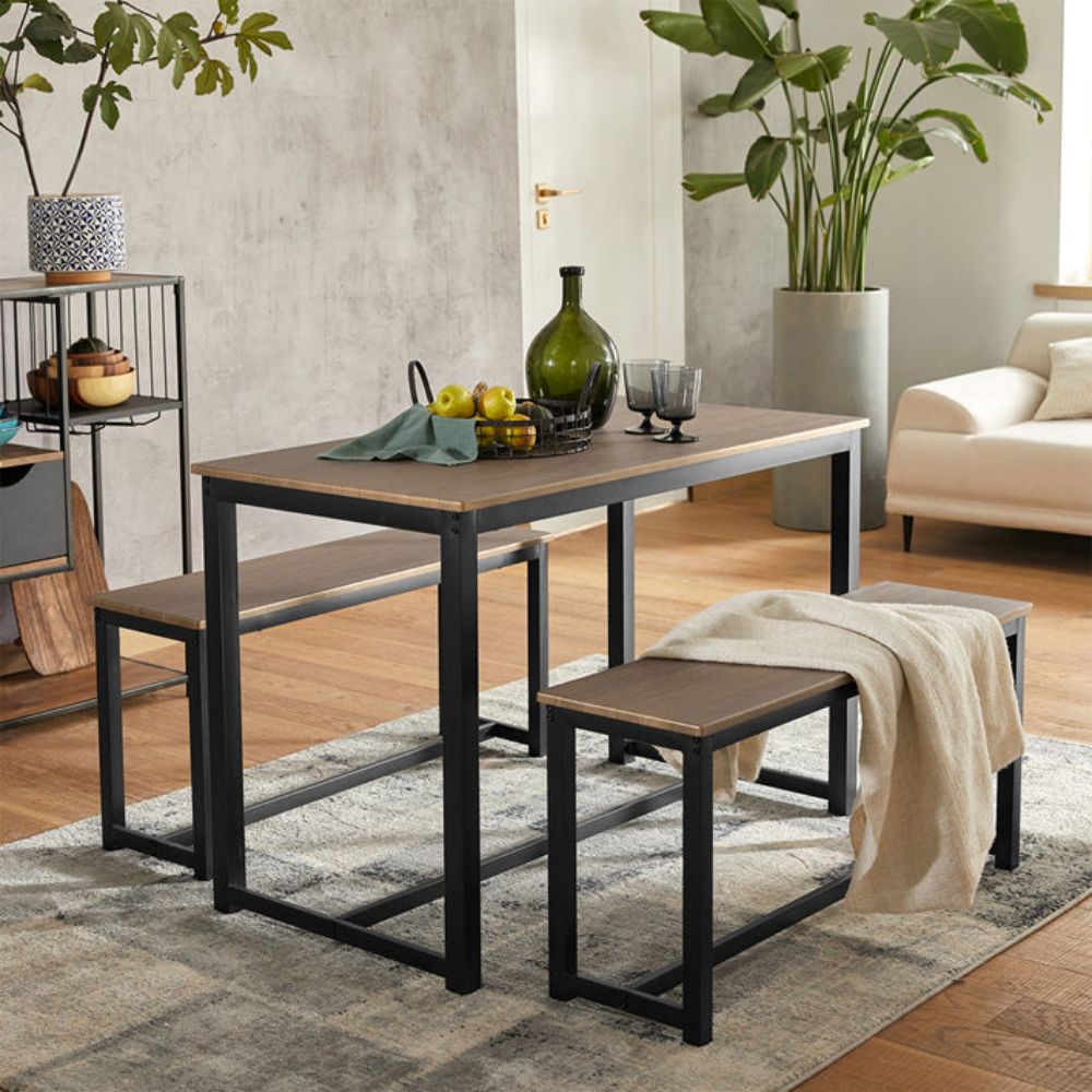 Petit ensemble de table et de chaises de salle à manger en bois moderne