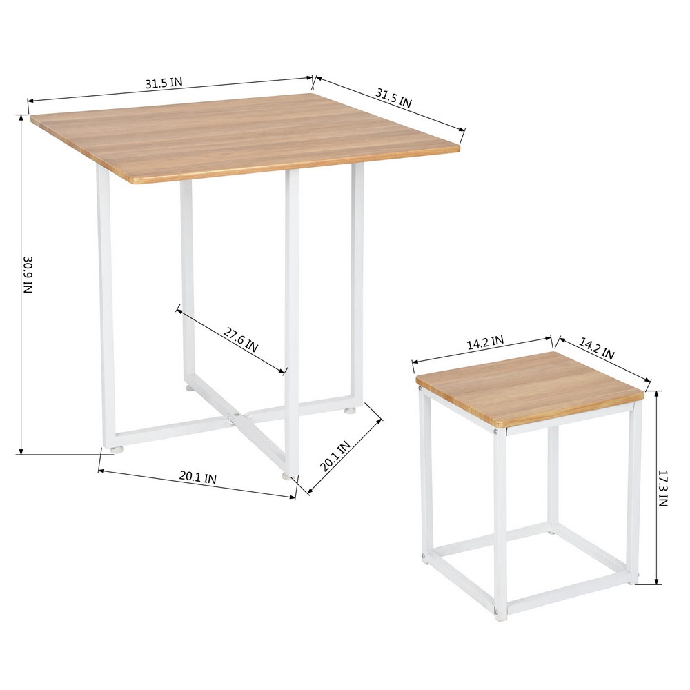 Square Small Kitchen Dining Room Table And Chairs Set