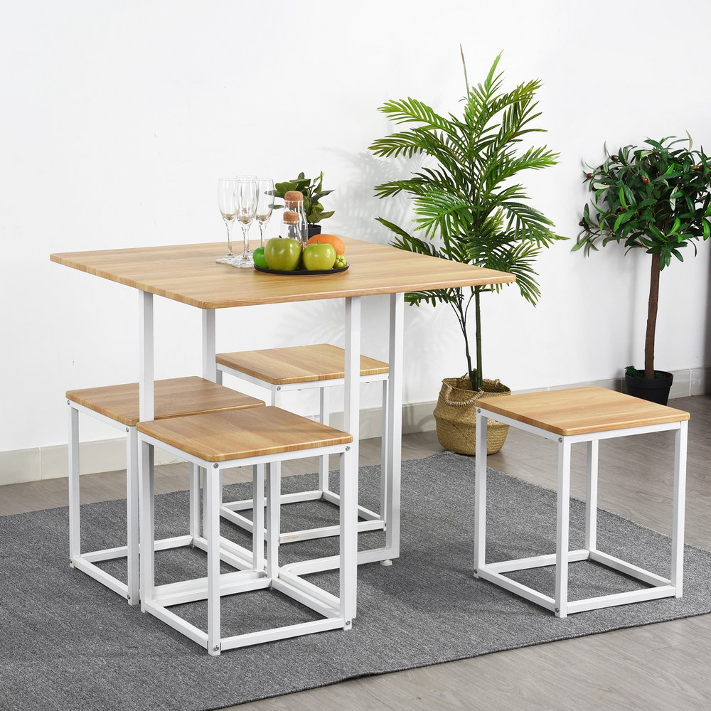 Square Small Kitchen Dining Room Table And Chairs Set