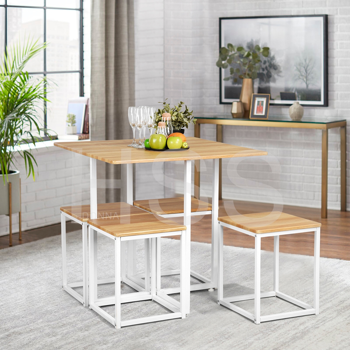 Square Small Kitchen Dining Room Table And Chairs Set