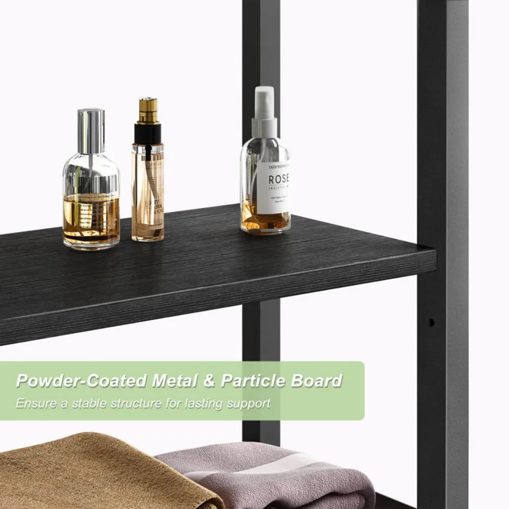 Banyo Furniture Wood At Metal Towel Rack Sa WC Toilet