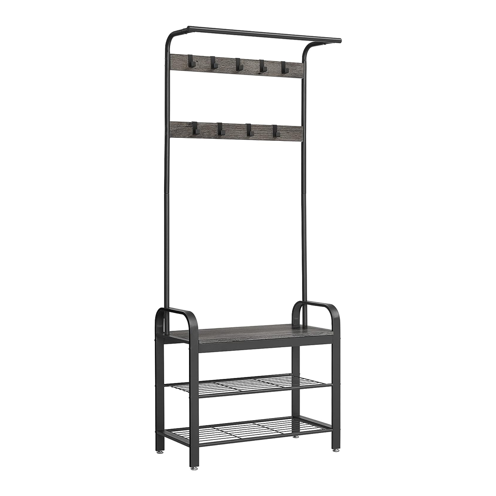 Metal Hallway Rack Tree Stand Hall And Coat With Bench