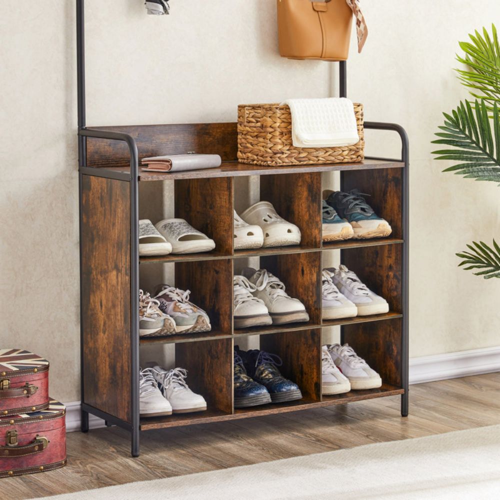 Hall Tree Stands Coat Rack With Bench And Shoe Storag