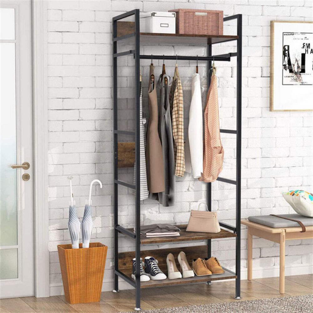 Entryway Hall Coat Tree Rack Hanger And Bench With Storage