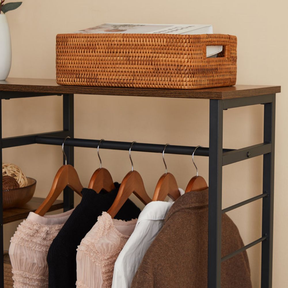 Wooden Entryway Hall Tree Shoe And Coat Rack With Bench