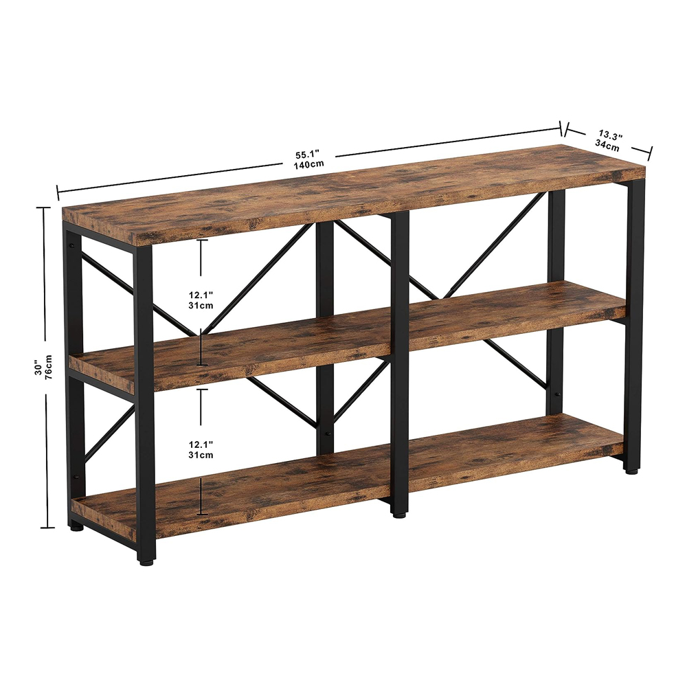 Modern Hallway Wood Metal Entryway Console Table For Narrow Hall