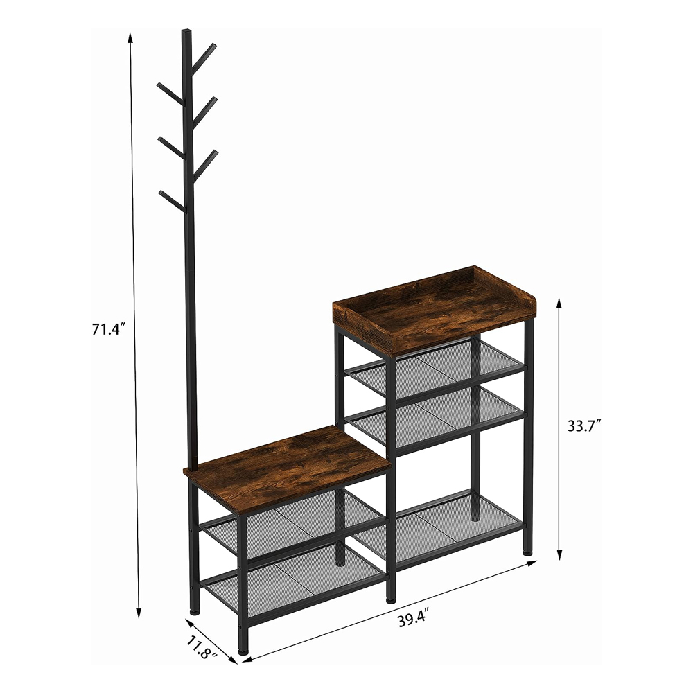 Modern Wooden Thin Boot And Shoe Bench Stand Rack