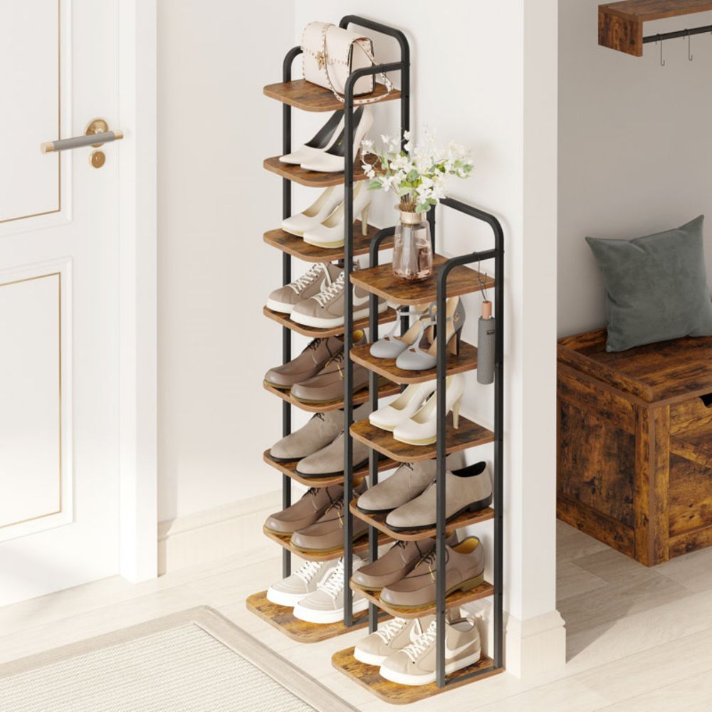 Tall And Narrow Shoe Racks For Small Spaces Entryway