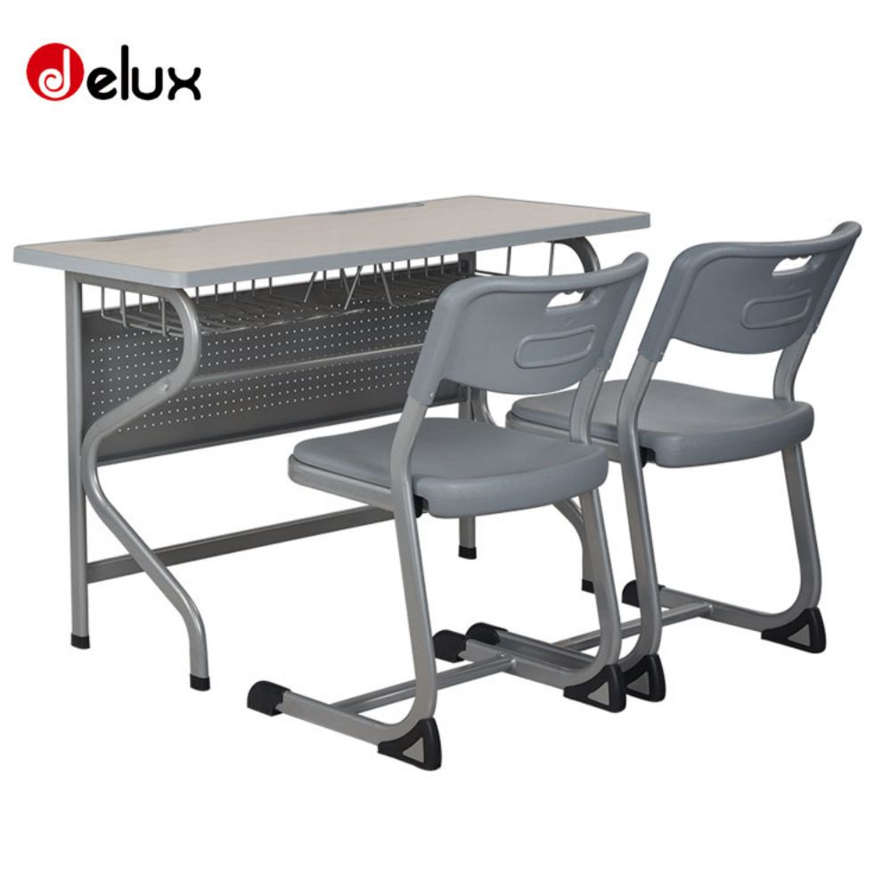 Long Metal Modern Double Student Table Para sa Muwebles sa Silid-aralan