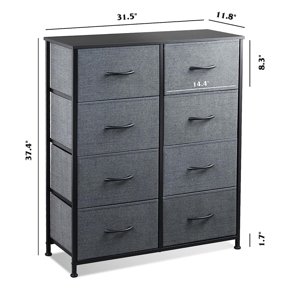 Modern Large Tall Dresser Chest For Bedroom Deep Drawers Storage