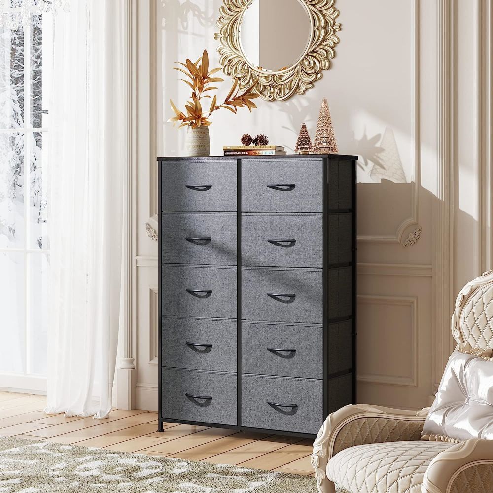 Bedroom Tall Slim Wood Metal Storage Dressers And Chests With Drawers