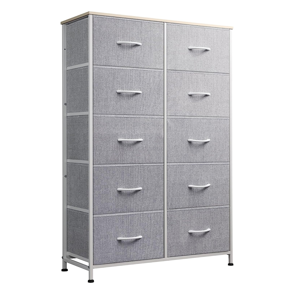 Bedroom Tall Slim Wood Metal Storage Dressers And Chests With Drawers