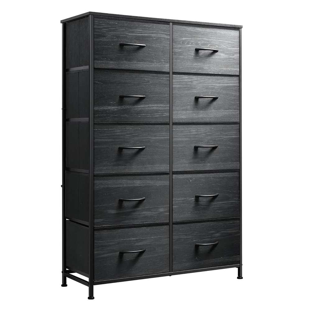 Bedroom Tall Slim Wood Metal Storage Dressers And Chests With Drawers