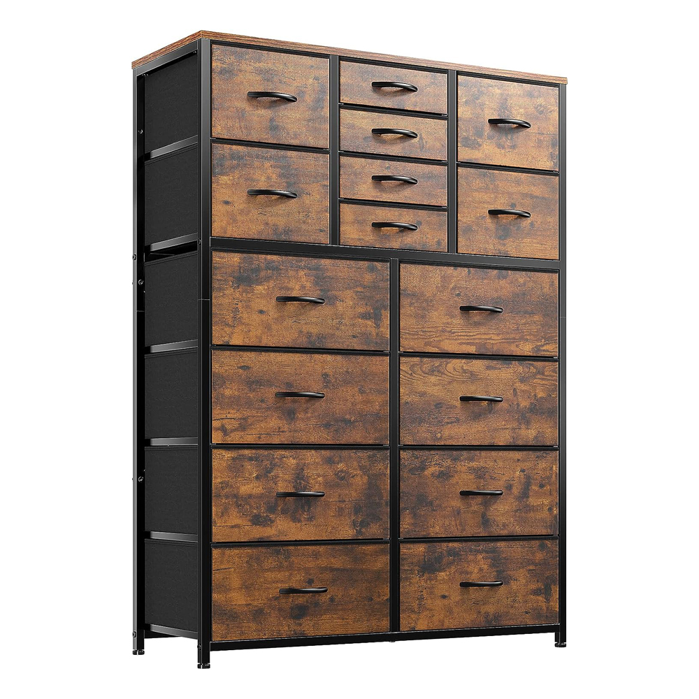 Large Modern Wood Metal Dresser And Chest Drawers For Bedroom