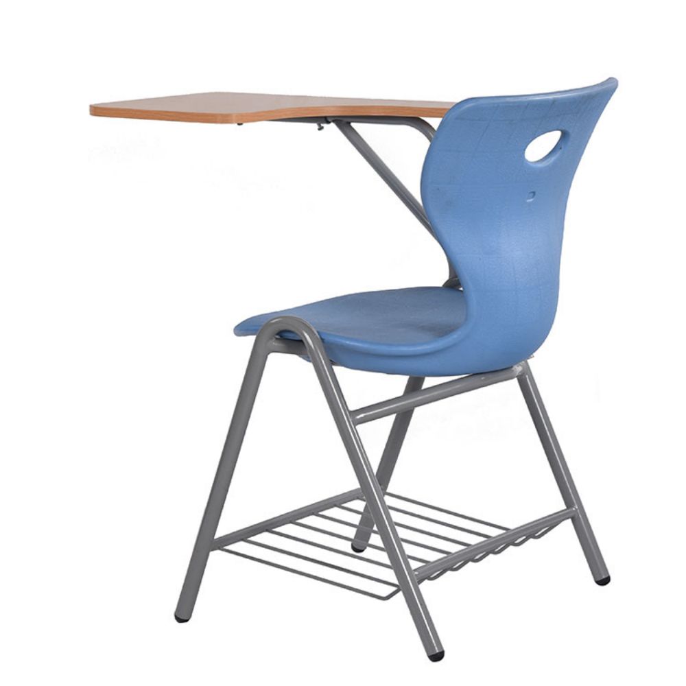 Student Chair With Writing Pad Desk For Classroom