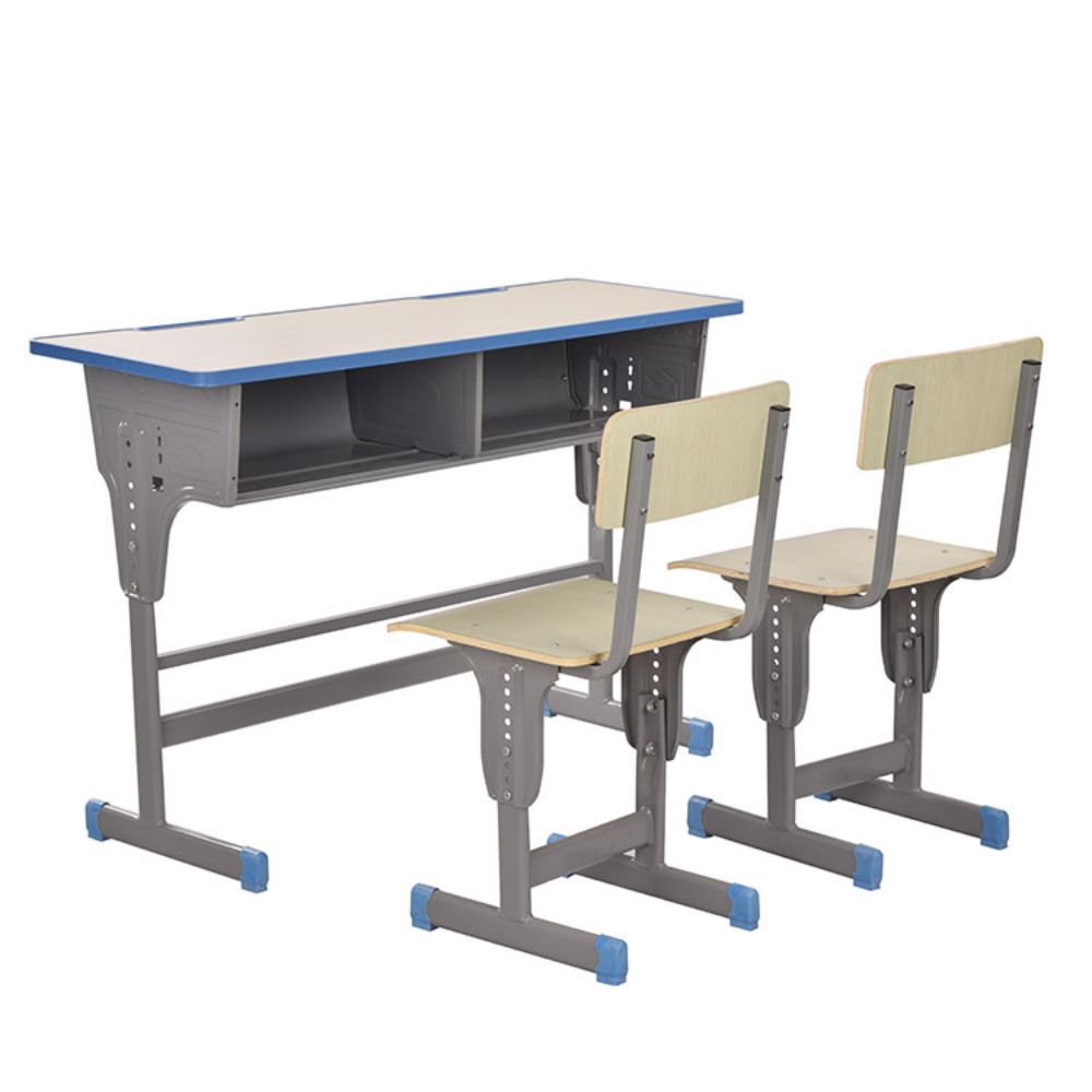 University School Single Student Desk And Chair Set For Classroom